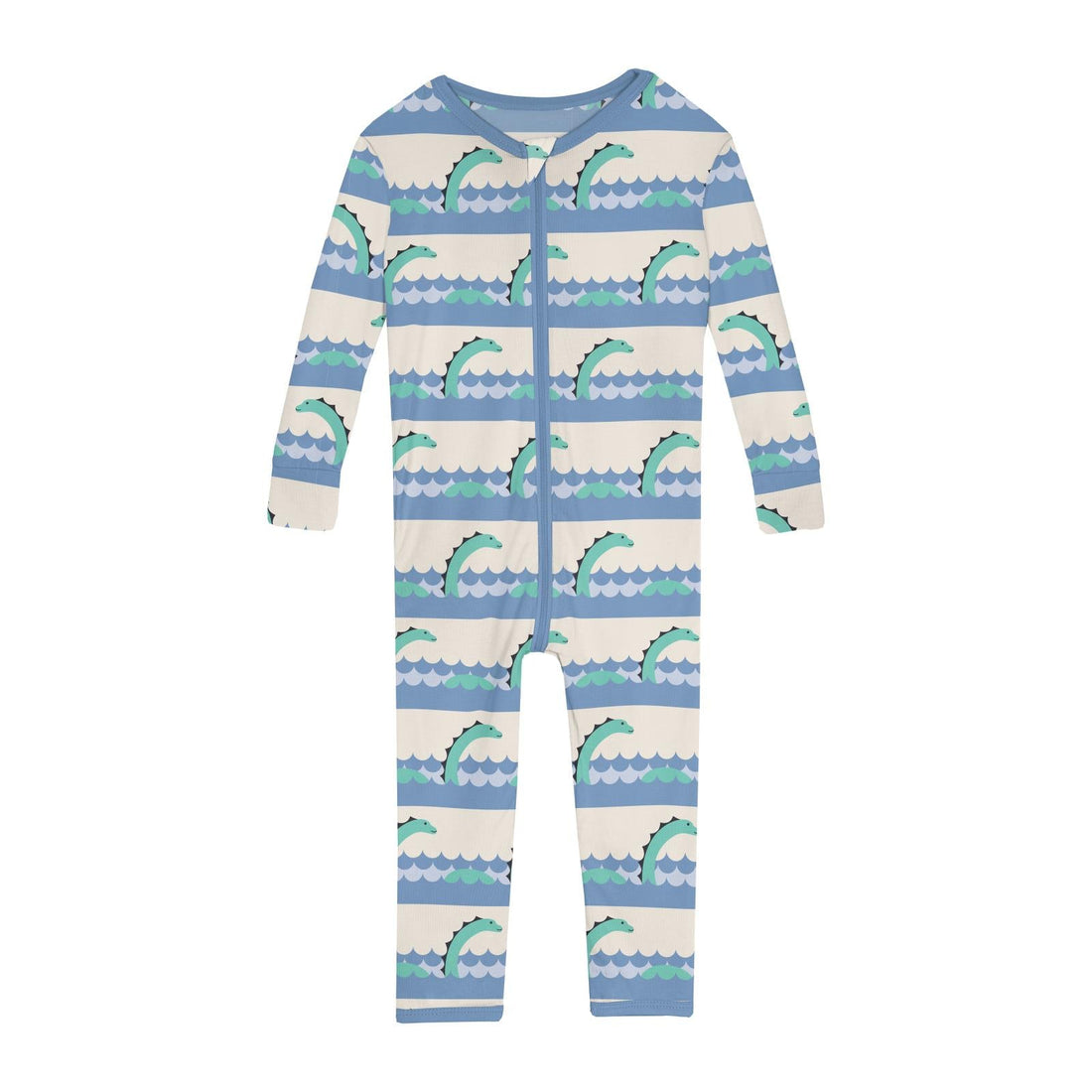 Print Convertible Sleeper with Zipper in Natural Sea Monster