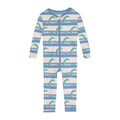 Print Convertible Sleeper with Zipper in Natural Sea Monster