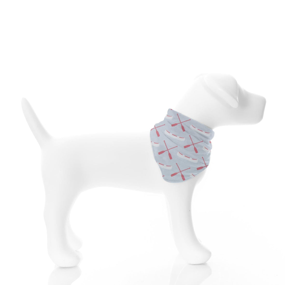 Print Dog Bandana in Dew Paddles and Canoe