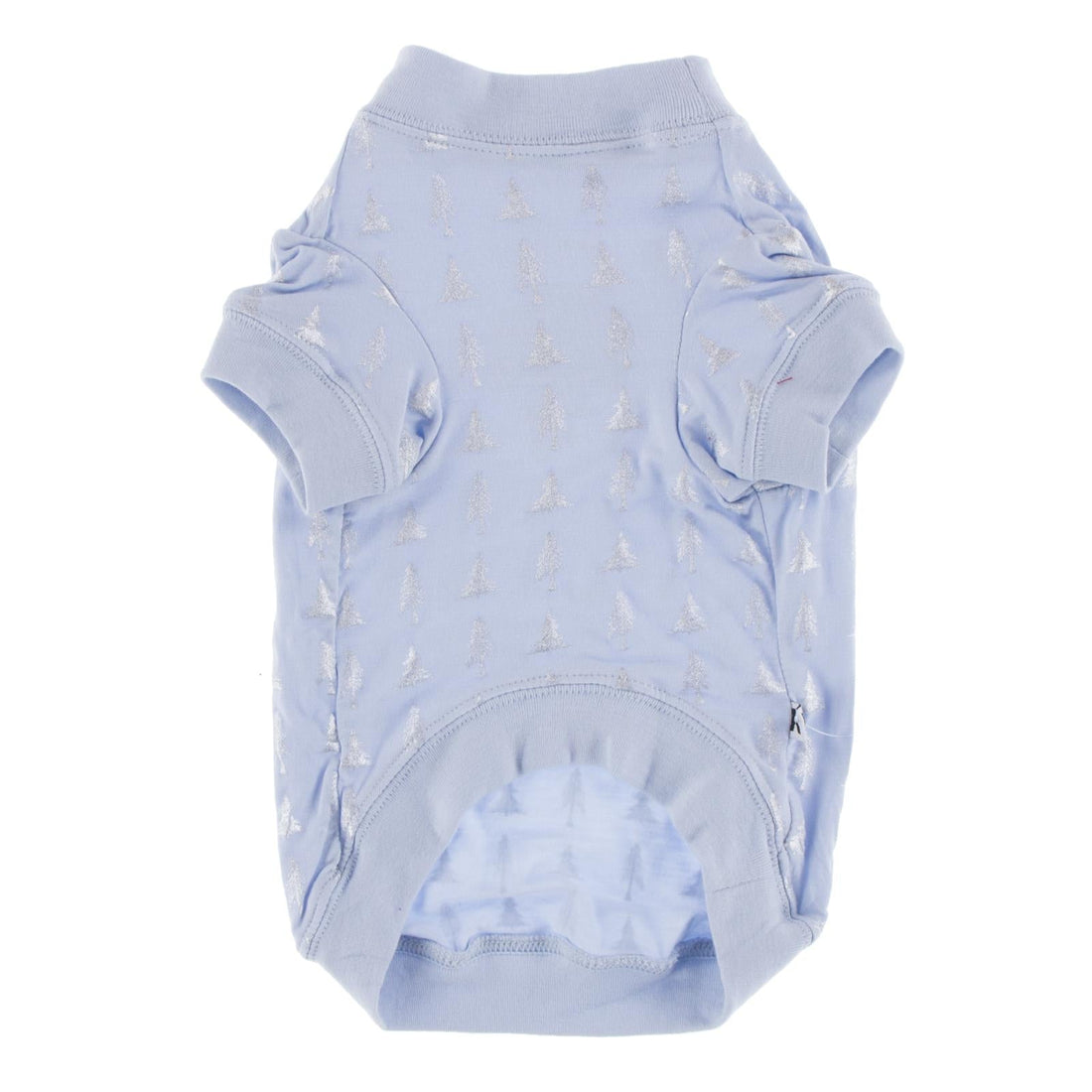 Print Dog Jammies in Frost Silver Trees