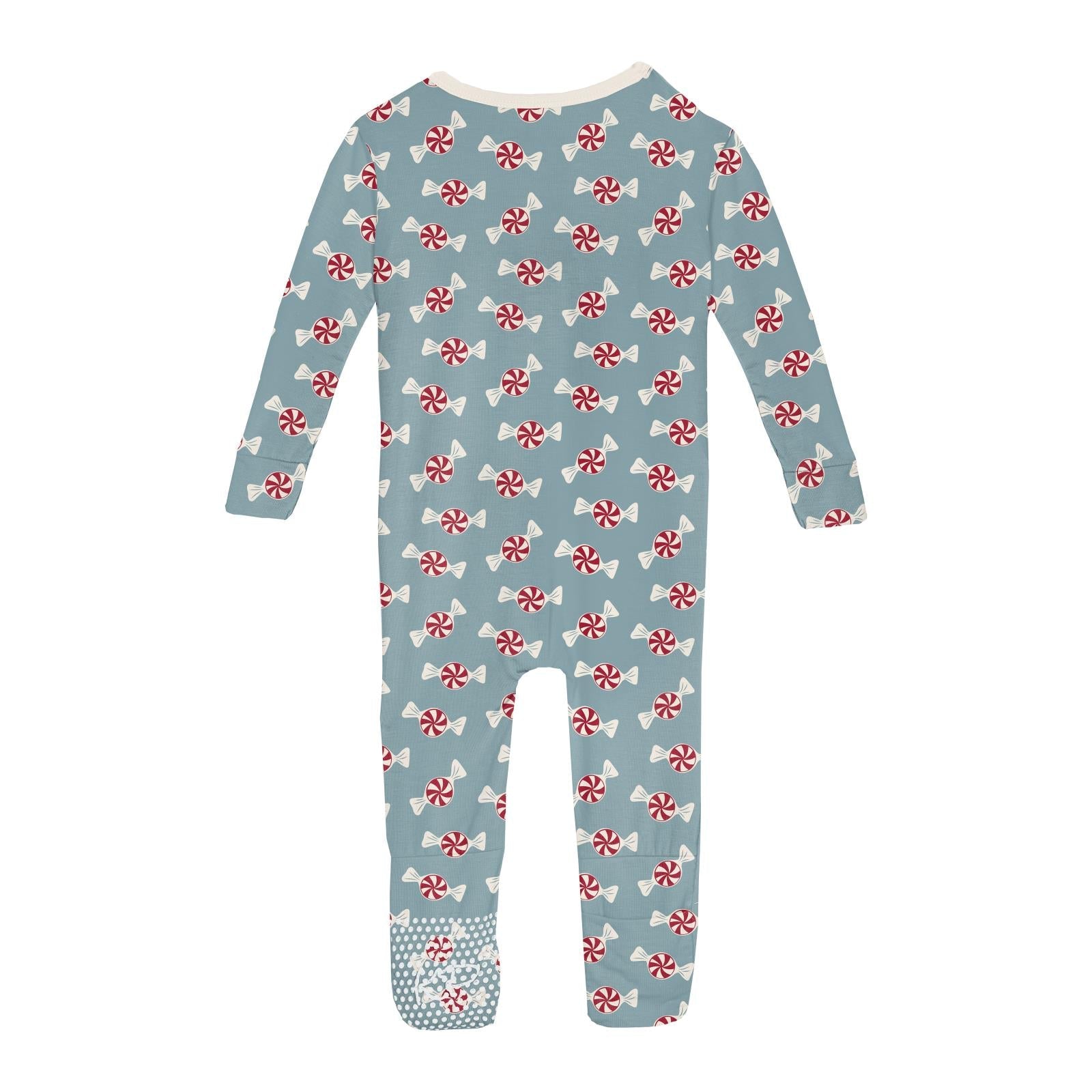 Print Convertible Sleeper with Zipper in Stormy Sea Peppermints