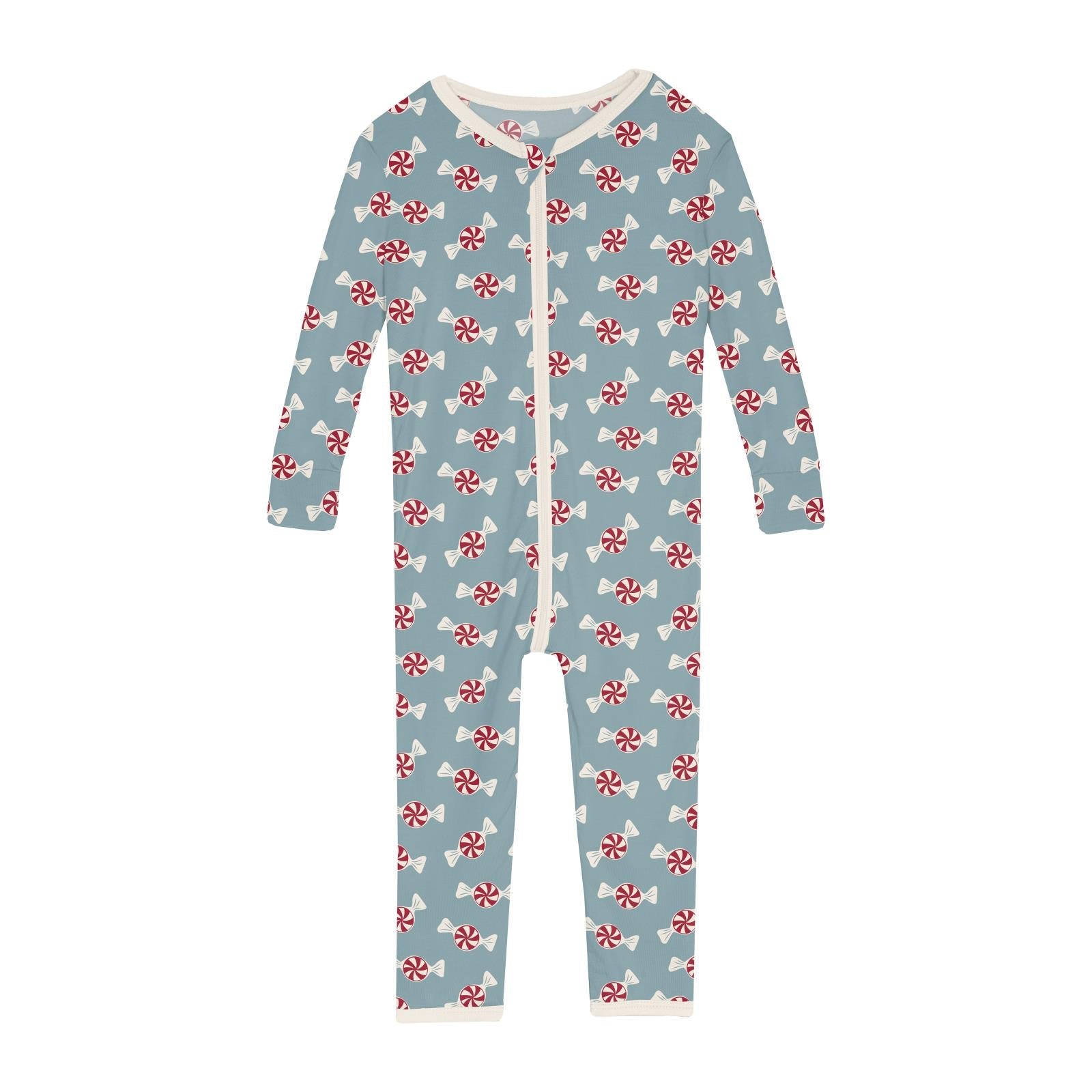 Print Convertible Sleeper with Zipper in Stormy Sea Peppermints