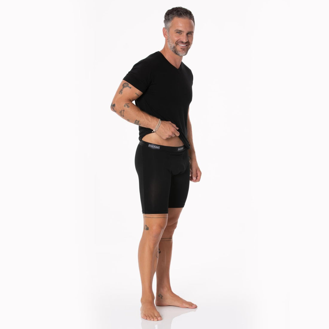 Men's Long Boxer Brief with Top Fly in Midnight