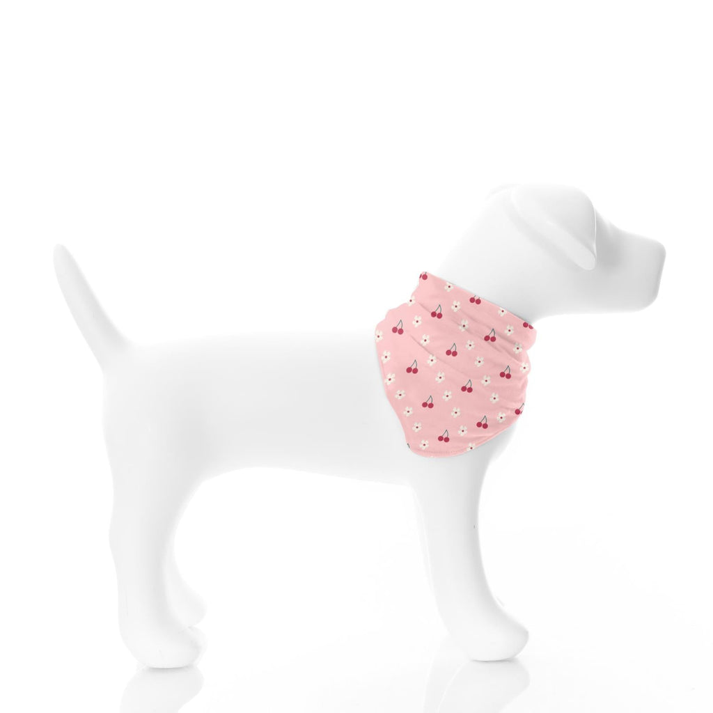 Print Dog Bandana in Lotus Cherries and Blossoms