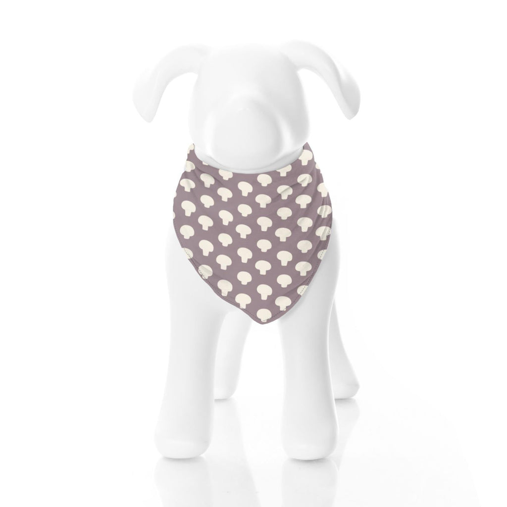 Print Dog Bandana in Quail Button Mushrooms