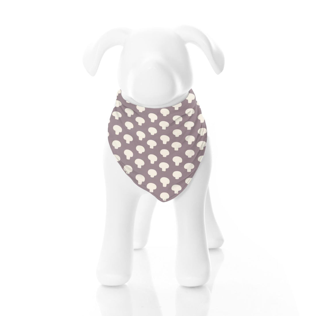 Print Dog Bandana in Quail Button Mushrooms
