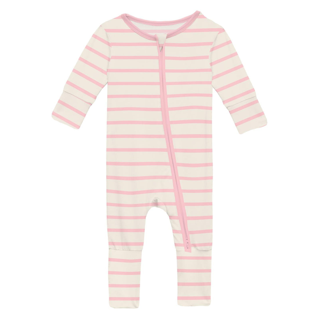 Print Convertible Coverall in Lotus Sweet Stripe