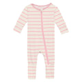 Print Convertible Coverall in Lotus Sweet Stripe