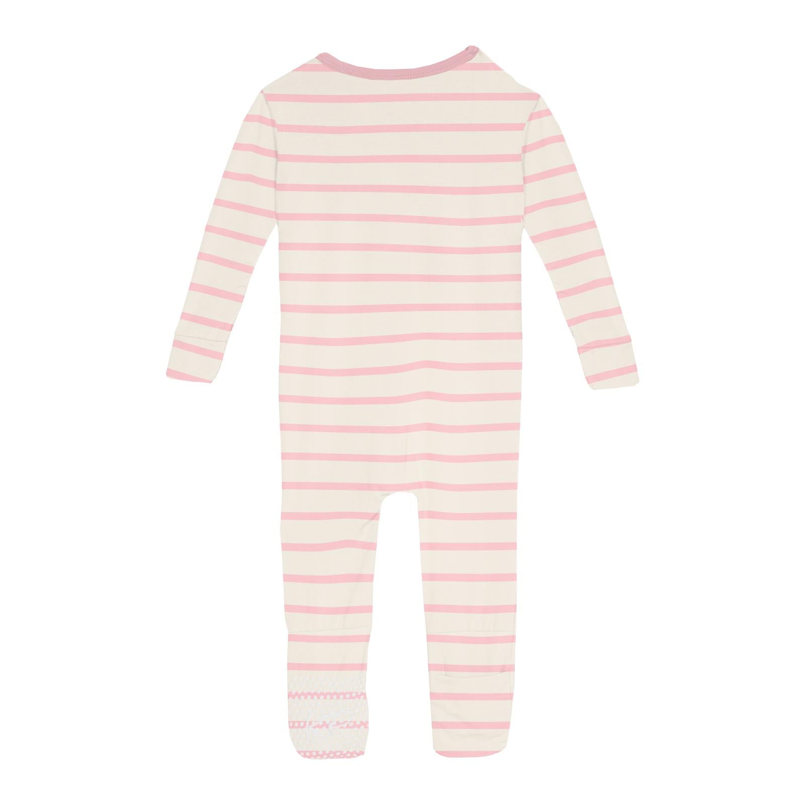 Print Convertible Coverall in Lotus Sweet Stripe