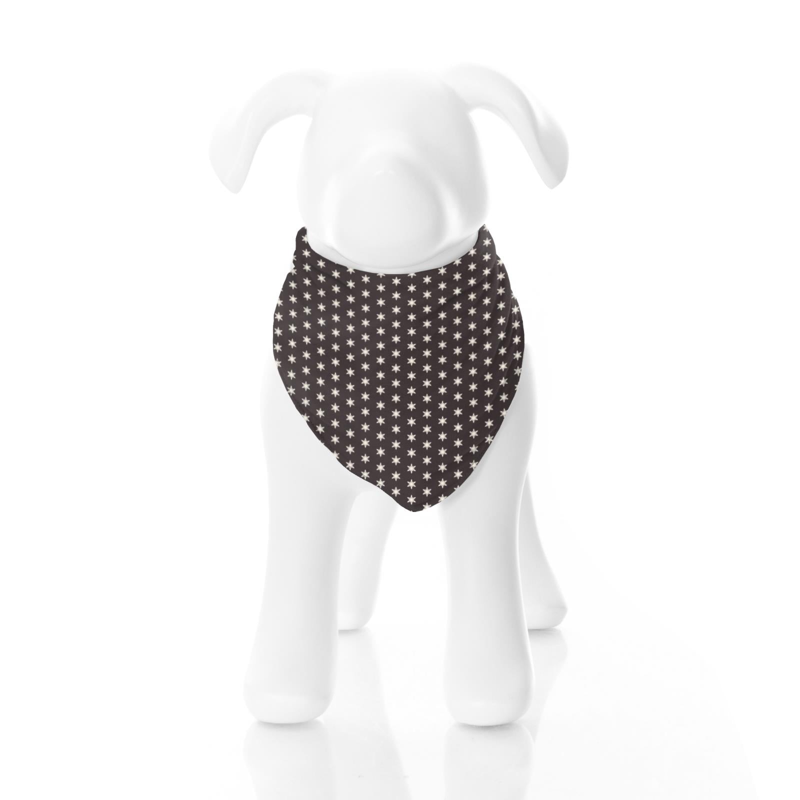 Print Dog Bandana in Midnight Tiny Snowflakes