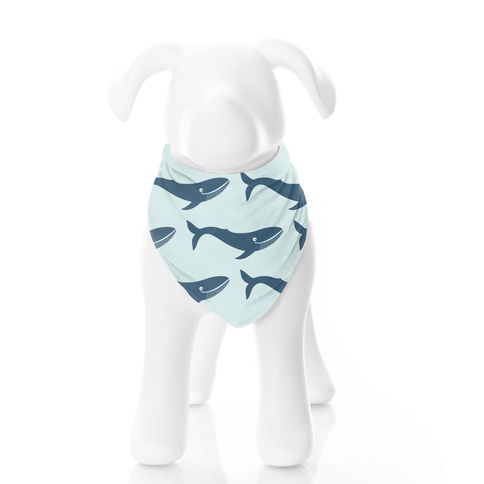Print Dog Bandana in Fresh Air Blue Whales