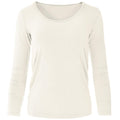 Long Sleeve Scoop Neck Tee in Natural