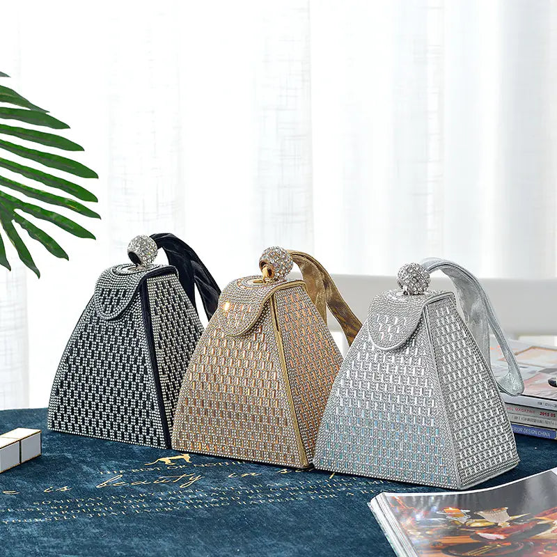 New Triangle Diamond Handbag for Evening Dresses