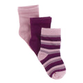 Socks (Set of 3) in Lotus, Orchid & Coral Stripe