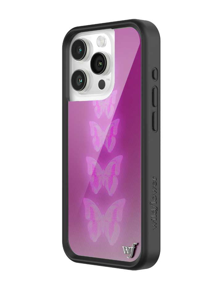 Neon Butterfly iPhone Case in Plum Pink Limited Edition - Image 14