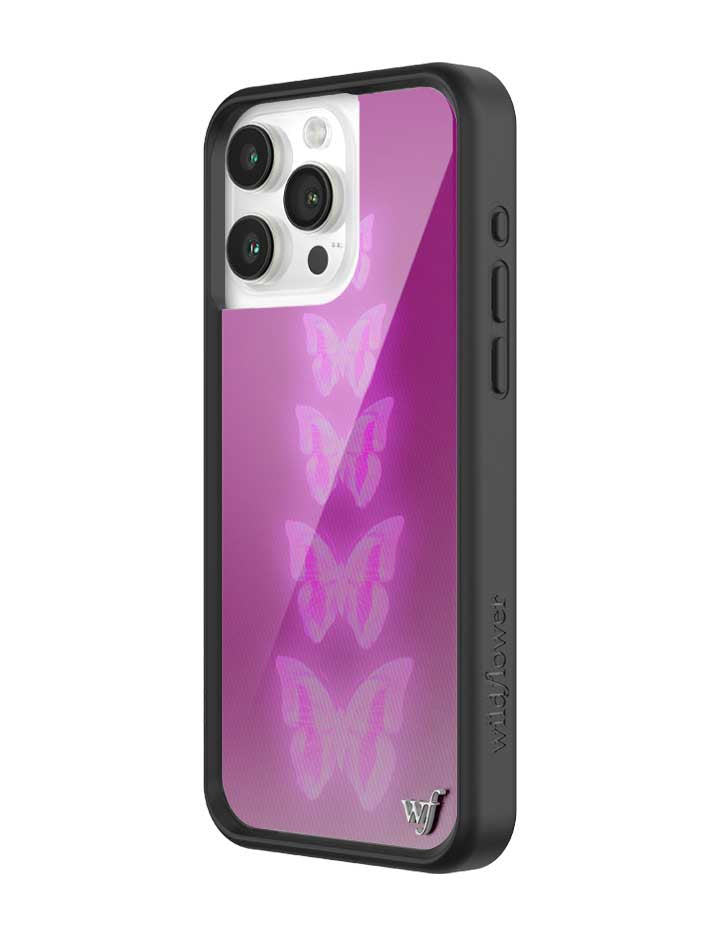 Neon Butterfly iPhone Case in Plum Pink Limited Edition - Image 10