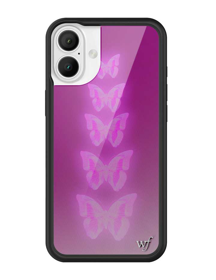 Neon Butterfly iPhone Case in Plum Pink Limited Edition - Image 3