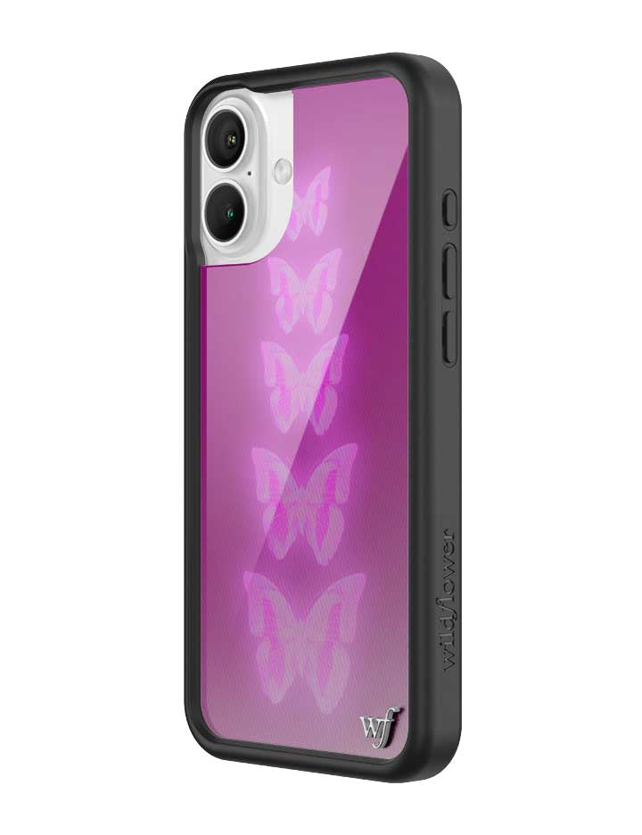 Neon Butterfly iPhone Case in Plum Pink Limited Edition - Image 4