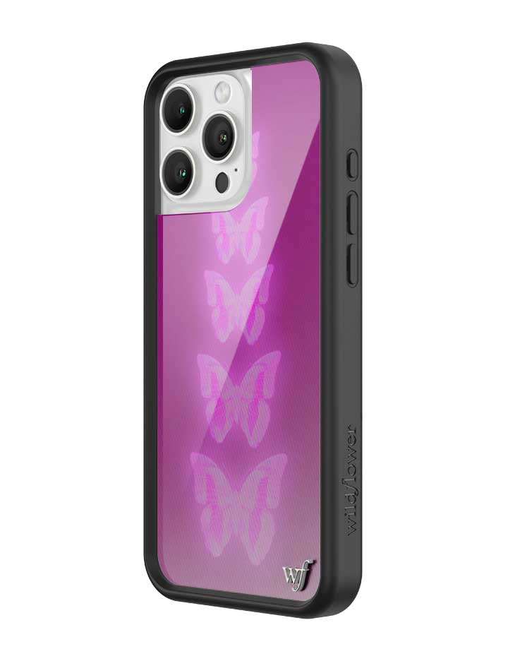 Neon Butterfly iPhone Case in Plum Pink Limited Edition - Image 2