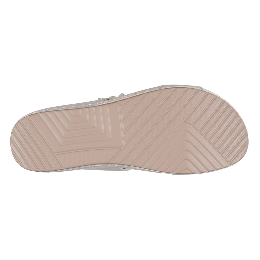 Women's Nessie White Flower Comfort Sandals Crisscross Slip-On - Image 5