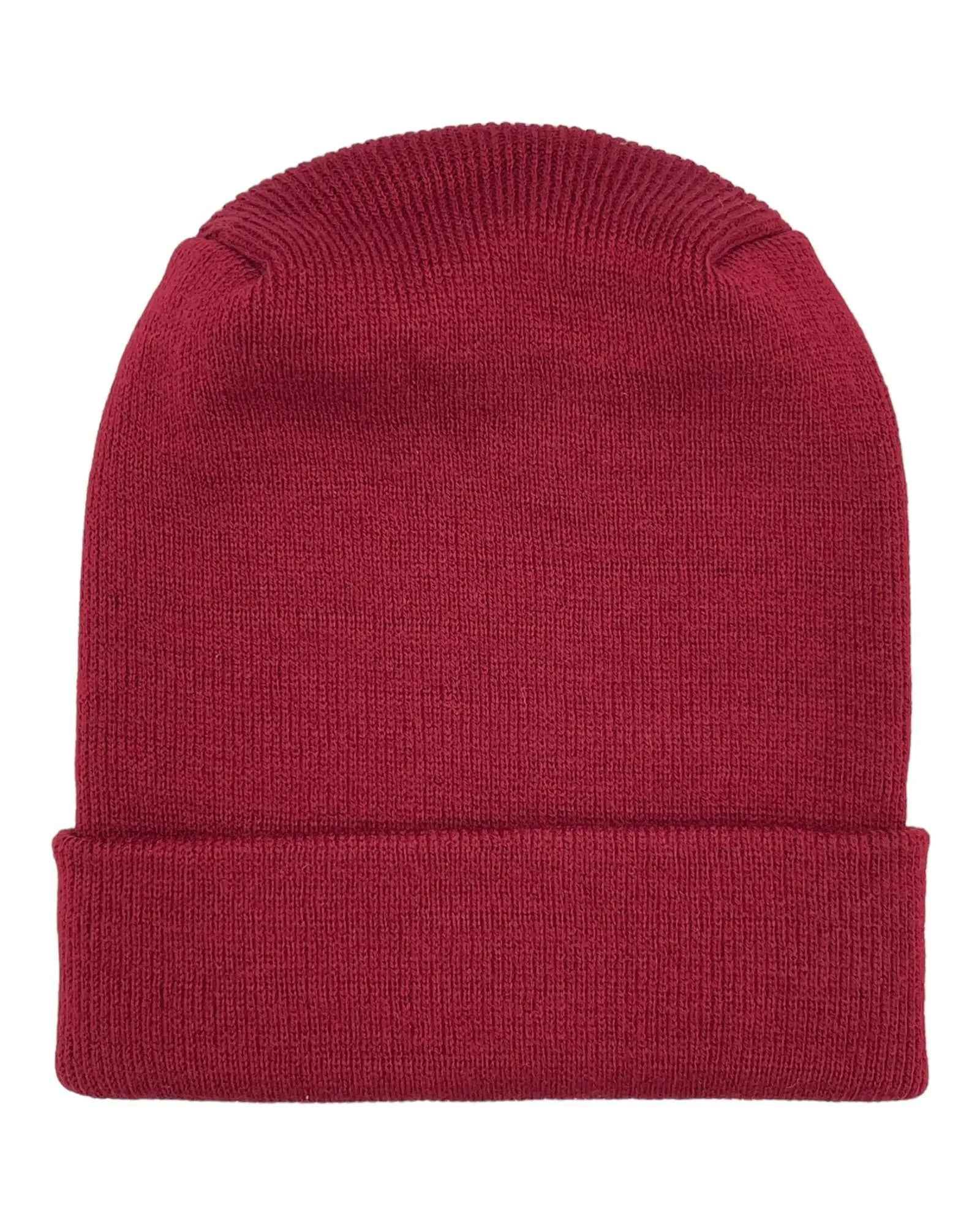 HAAKWEAR H-Stitch Cuffed Beanie - New Designed and Made in USA (Patented Design) - Burnt Maroon