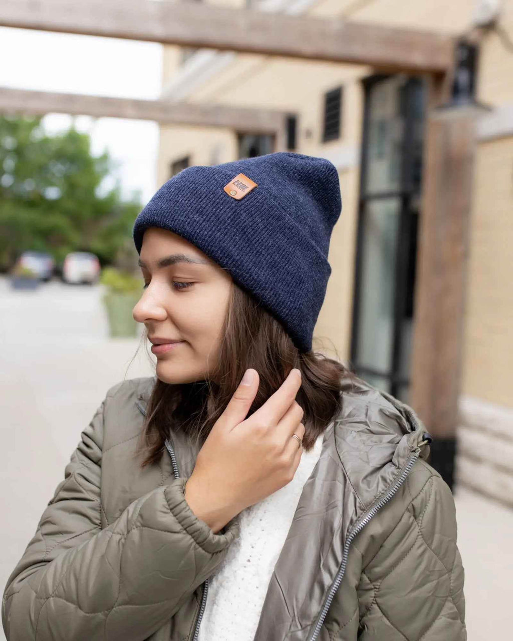 HAAKWEAR H-Stitch Cuffed Beanie - NEW Designed and Made in USA (Patented Design) - Denim Blue