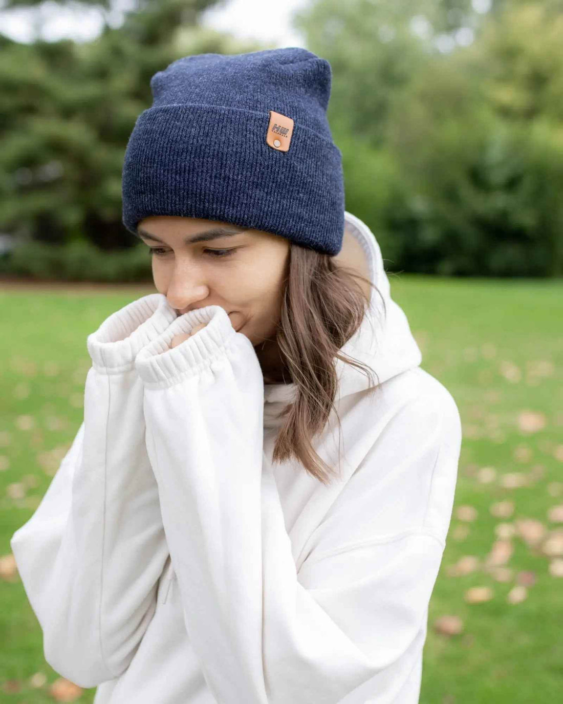 HAAKWEAR H-Stitch Cuffed Beanie - NEW Designed and Made in USA (Patented Design) - Denim Blue