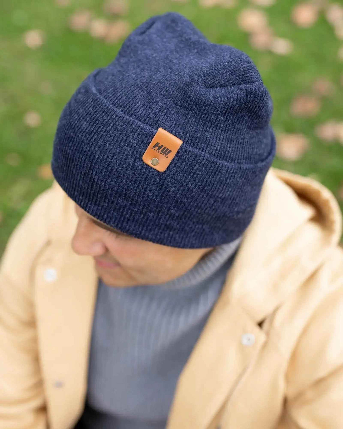 HAAKWEAR H-Stitch Cuffed Beanie - NEW Designed and Made in USA (Patented Design) - Denim Blue