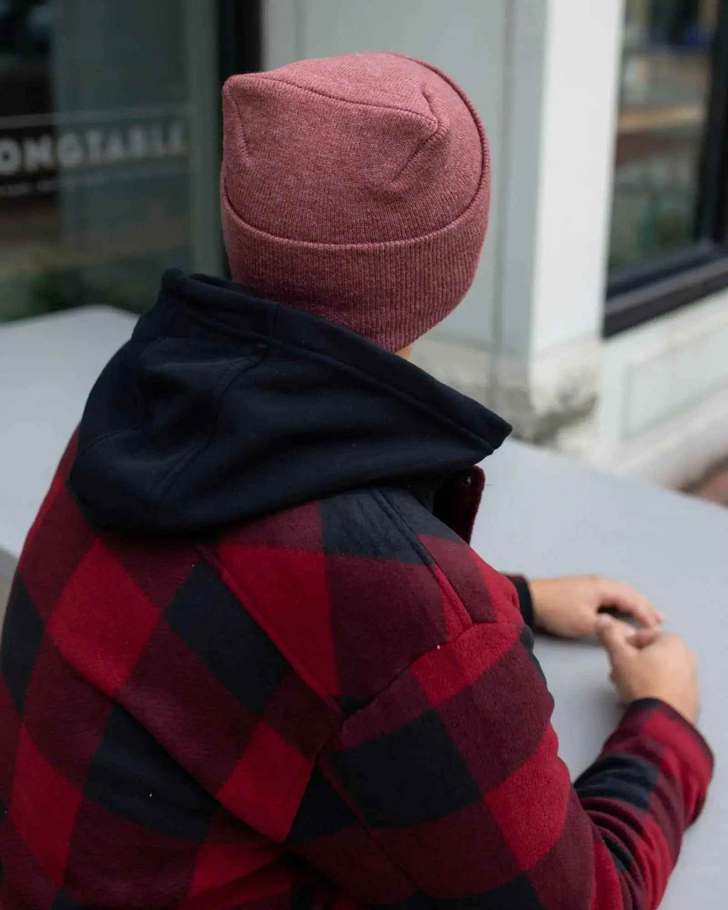HAAKWEAR H-Stitch Cuffed Beanie - NEW Designed and Made in USA (Patented Design) - Rusty Burgundy