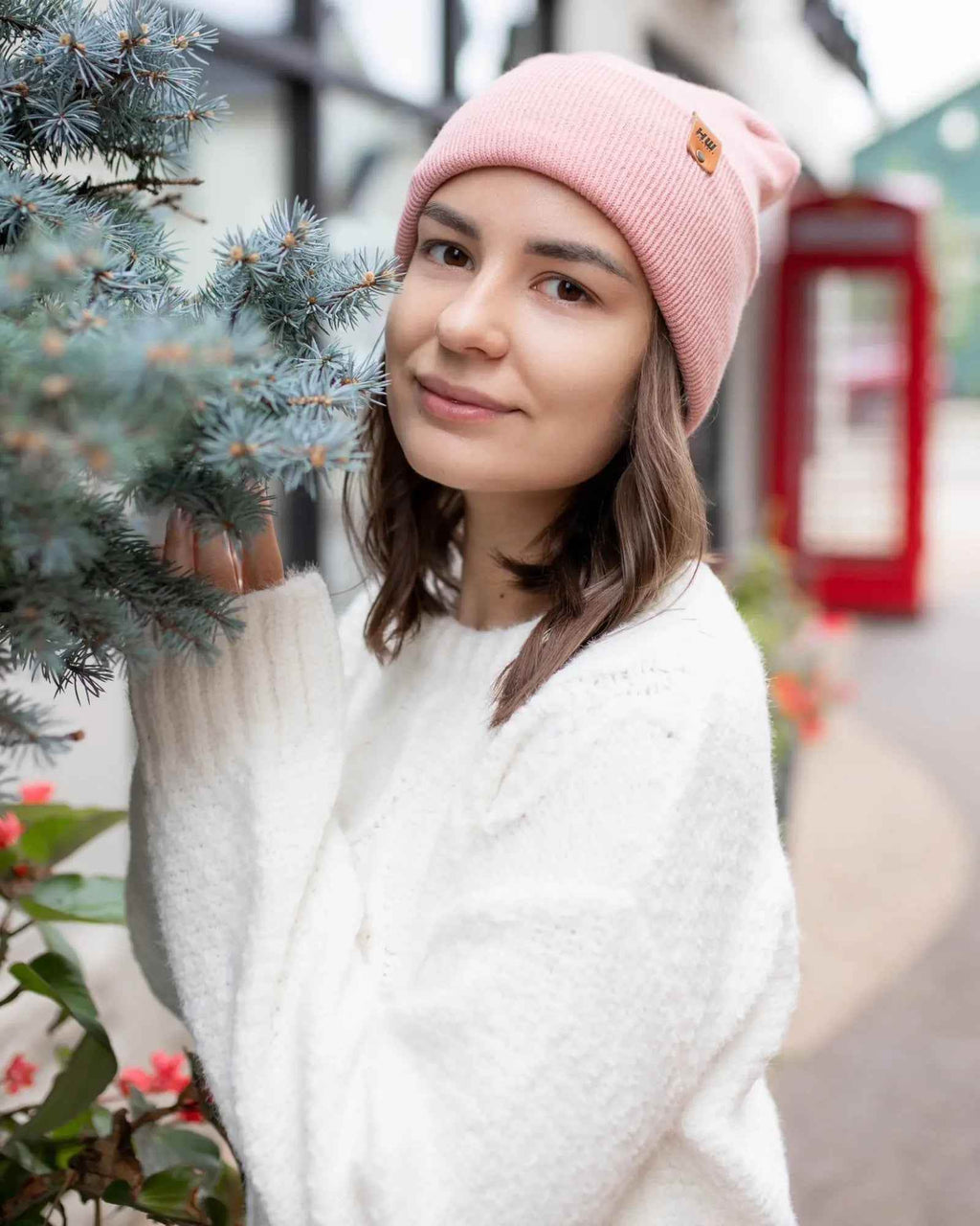 HAAKWEAR H-Stitch Cuffed Beanie - NEW Designed and Made in USA (Patented Design) - Pearl Pink