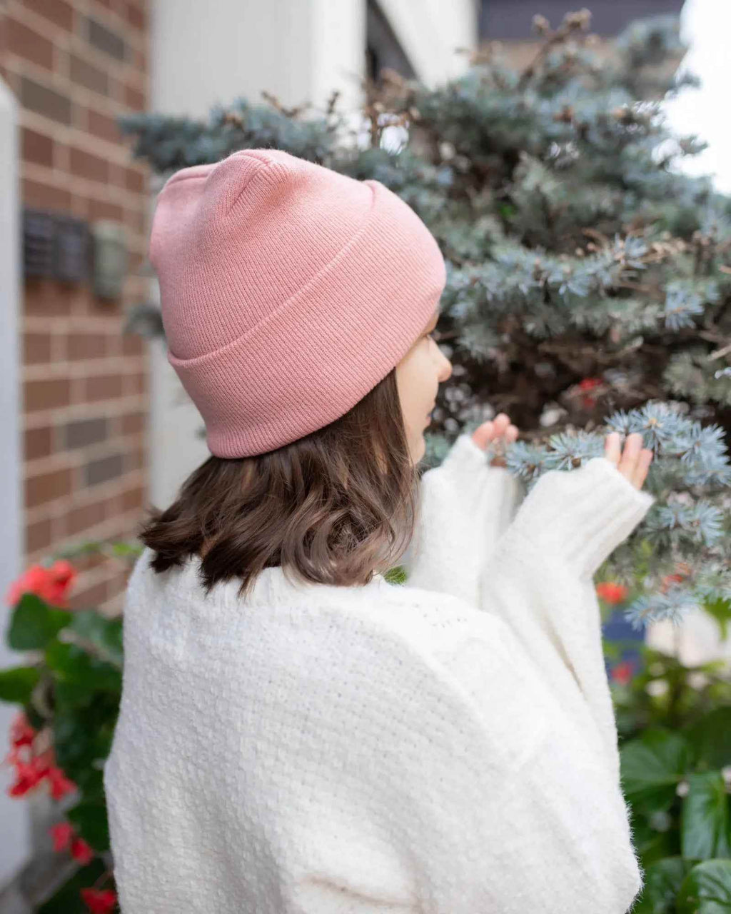HAAKWEAR H-Stitch Cuffed Beanie - NEW Designed and Made in USA (Patented Design) - Pearl Pink