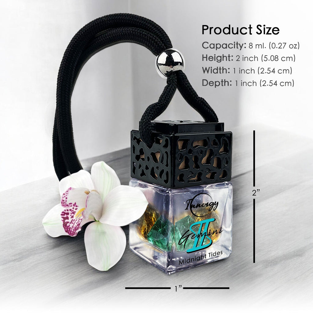 Gemini Zodiac Crystal-Enhanced Oil Diffuser, Car Air Freshener, 8ml