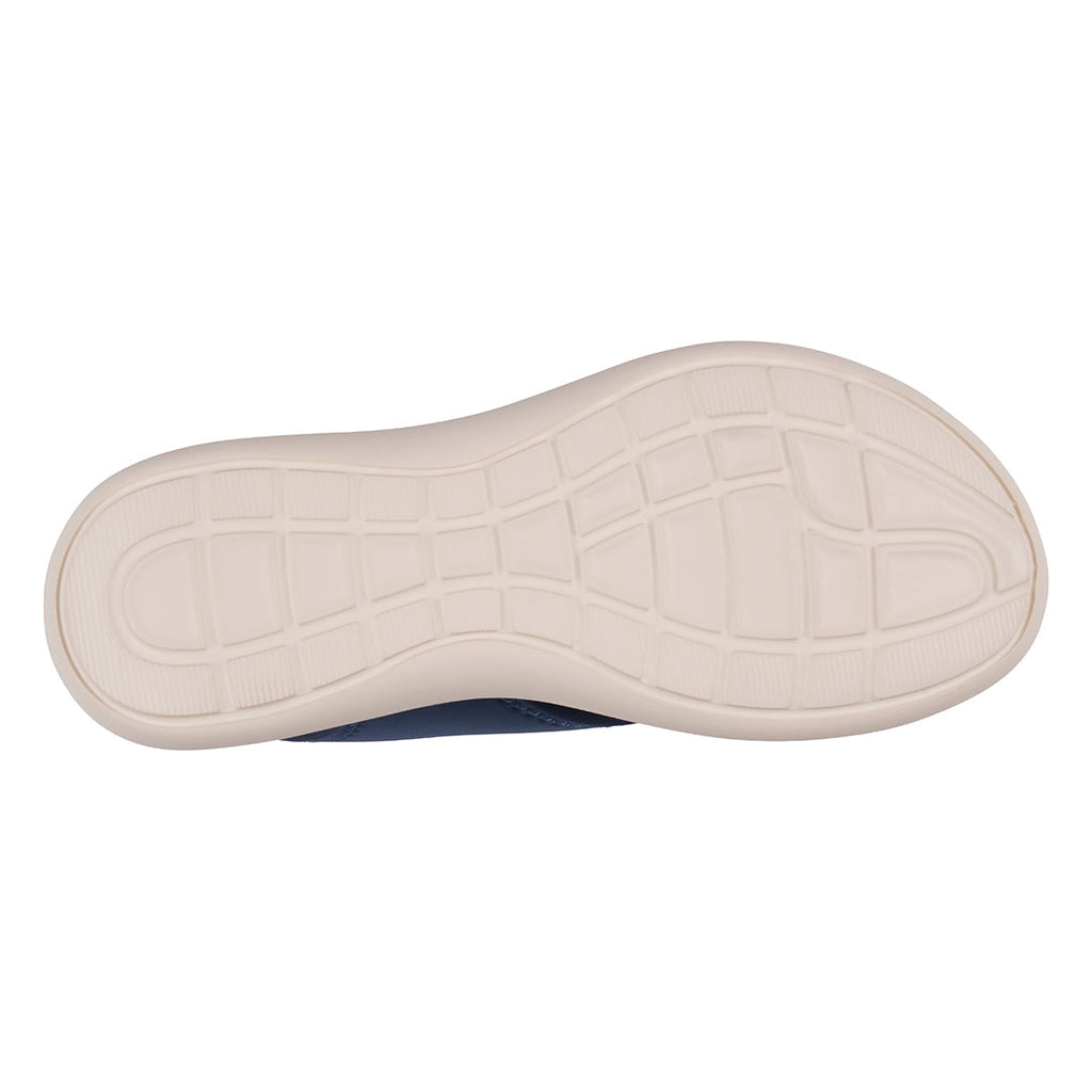 Women's Nixie Navy Stretch Lycra Wedge Sandals - Comfy Fit