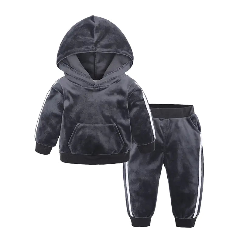 Children's Velvet 2-Piece Set for Boys and Girls