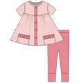 Nora Flamingos Short Sleeve Tunic + Legging Set (Pre-Order)