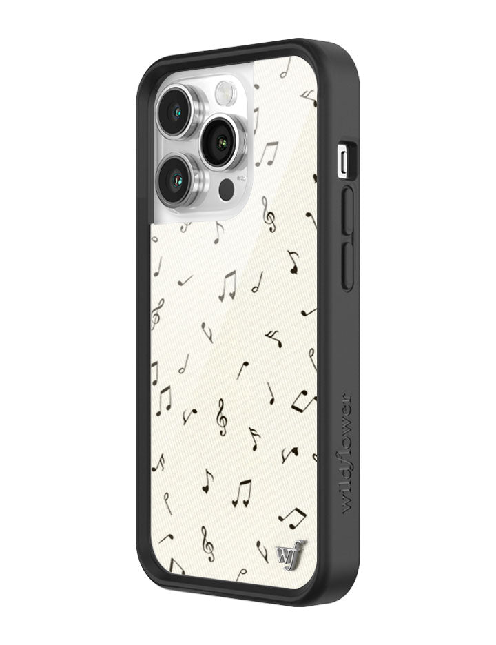 Love Notes iPhone Case with Black Rubber Bumper and Music Print - Image 36