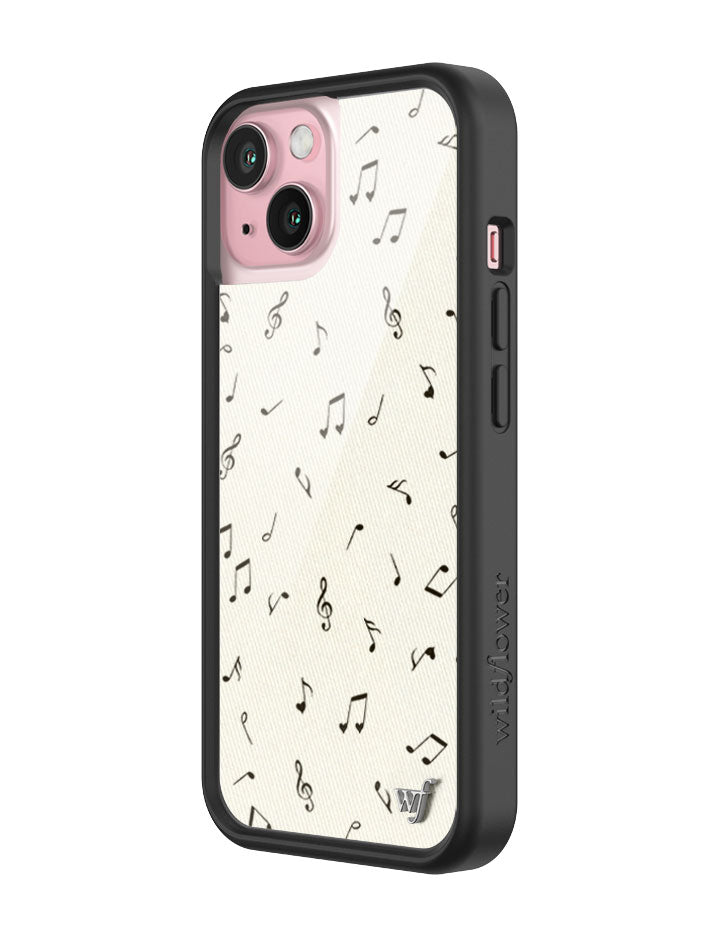 Love Notes iPhone Case with Black Rubber Bumper and Music Print - Image 32