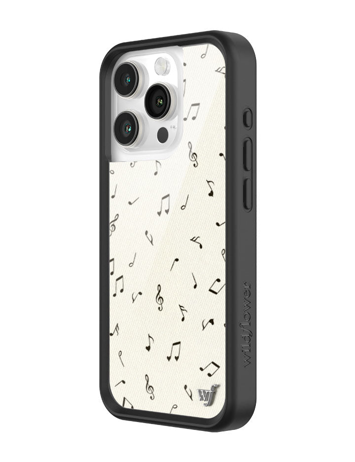 Love Notes iPhone Case with Black Rubber Bumper and Music Print - Image 30
