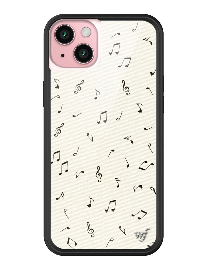 Love Notes iPhone Case with Black Rubber Bumper and Music Print - Image 27