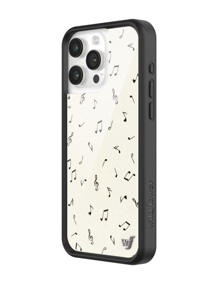 Love Notes iPhone Case with Black Rubber Bumper and Music Print - Image 26