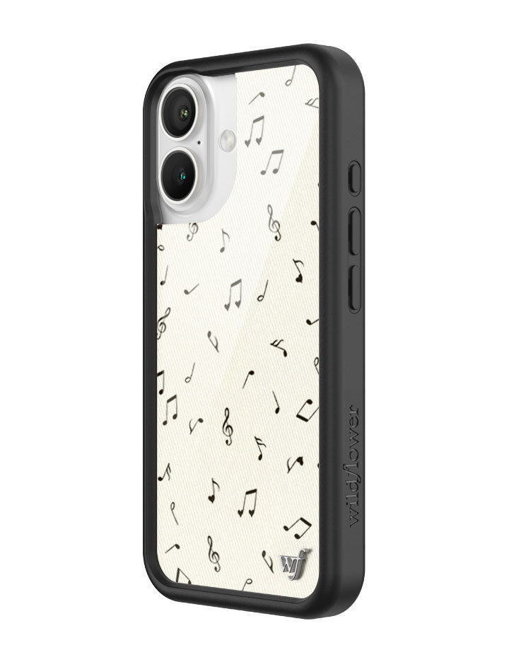 Love Notes iPhone Case with Black Rubber Bumper and Music Print - Image 22