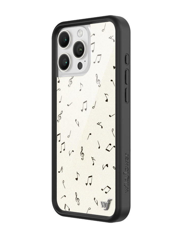 Love Notes iPhone Case with Black Rubber Bumper and Music Print - Image 16