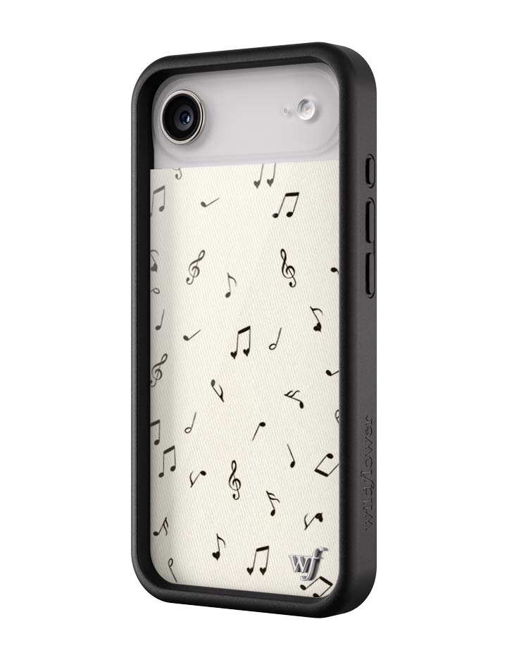 Love Notes iPhone Case with Black Rubber Bumper and Music Print - Image 13