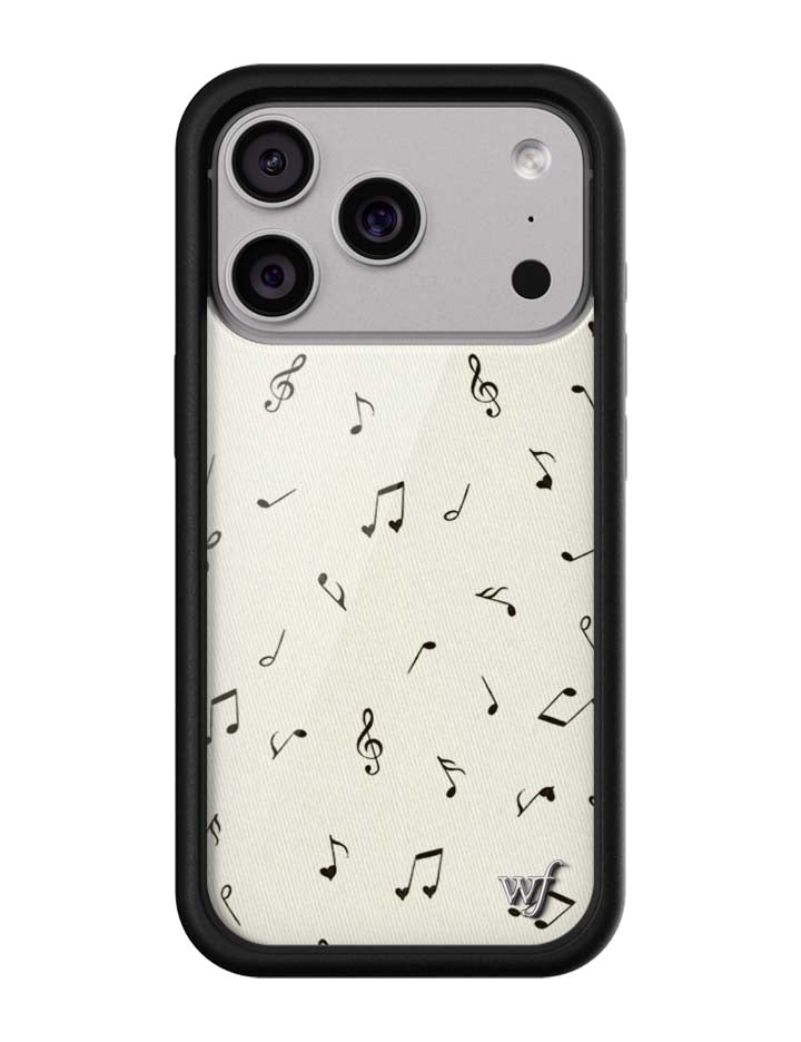 Love Notes iPhone Case with Black Rubber Bumper and Music Print - Image 4