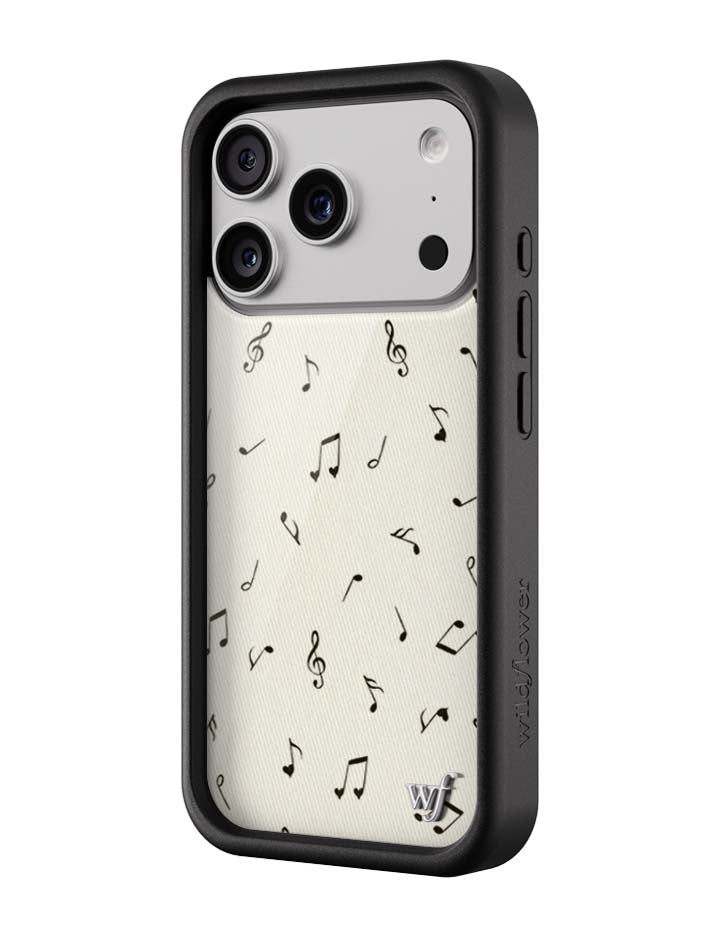 Love Notes iPhone Case with Black Rubber Bumper and Music Print - Image 5