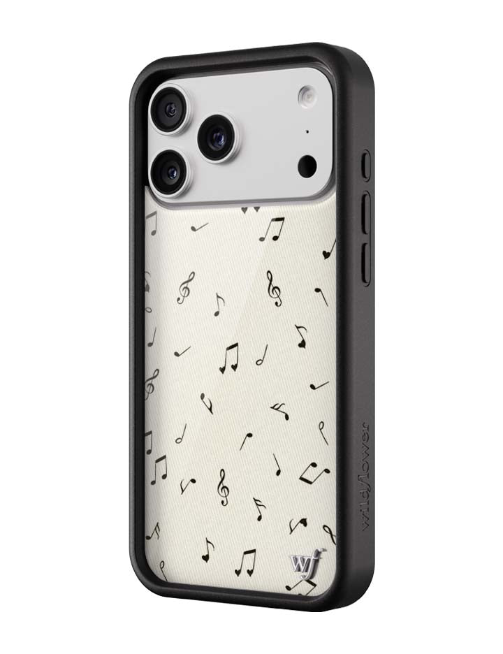 Love Notes iPhone Case with Black Rubber Bumper and Music Print - Image 2