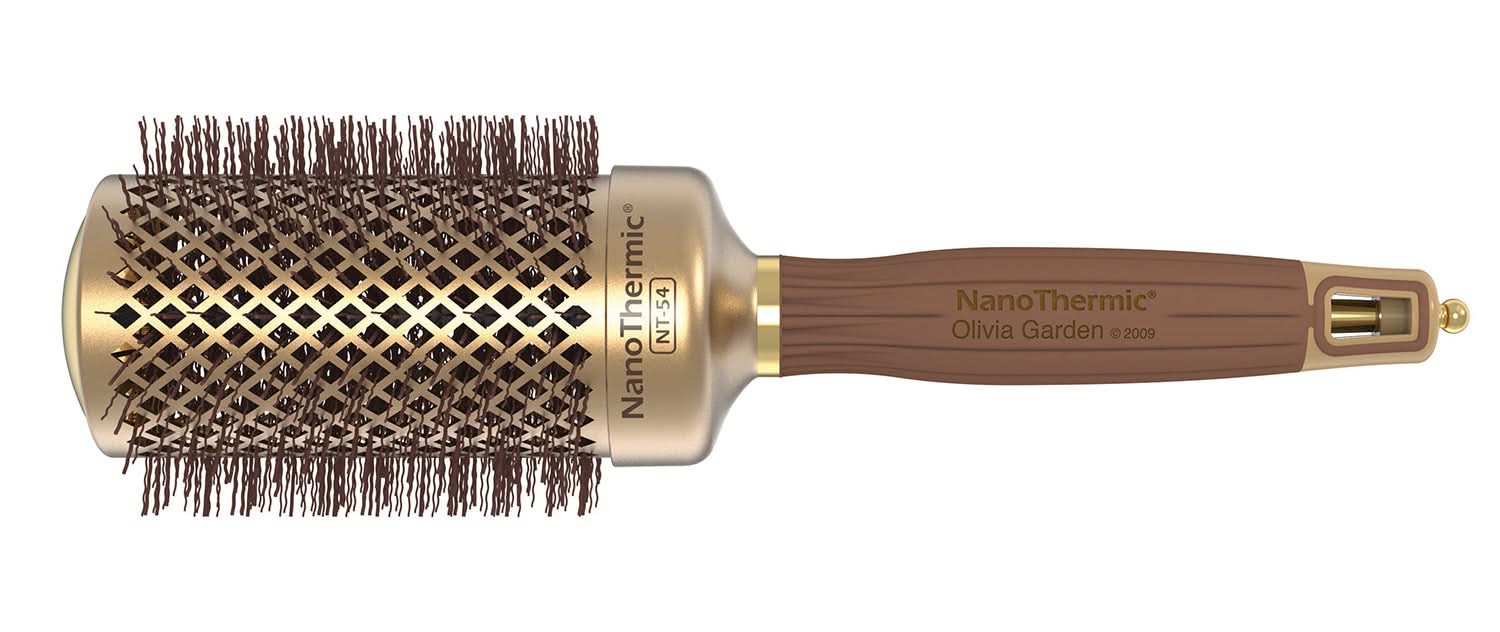 Olivia Garden NanoThermic Round Thermal Hair Brush with ceramic coated barrel