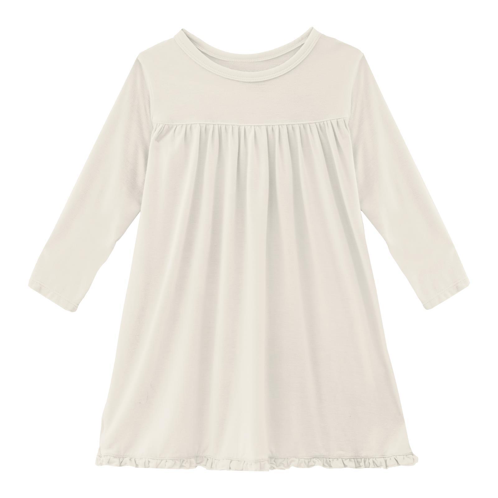 Long Sleeve Swing Dress in Natural