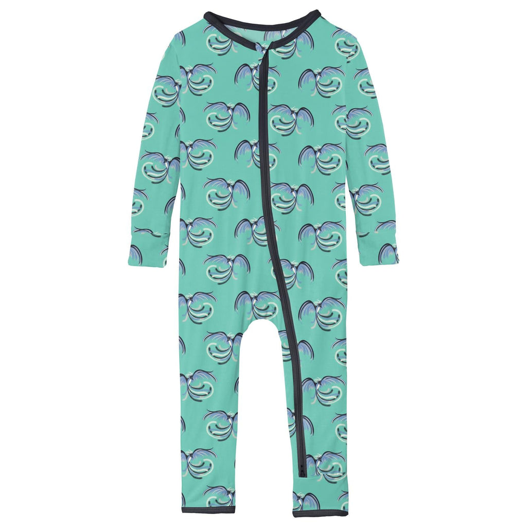 Print Coverall with 2 Way Zipper in Glass Phoenix