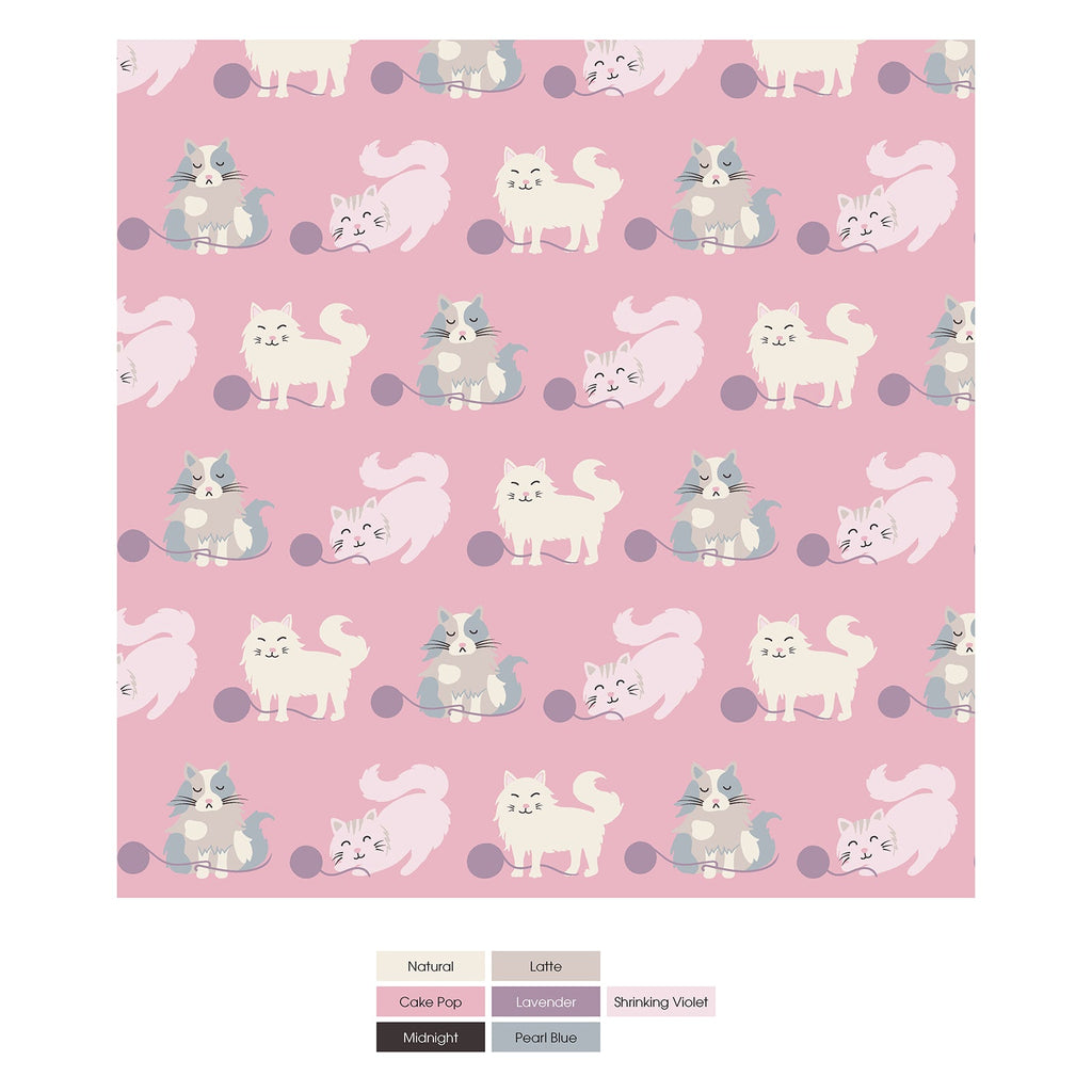 Print Convertible Sleeper with Zipper in Cake Pop Cats and Yarn